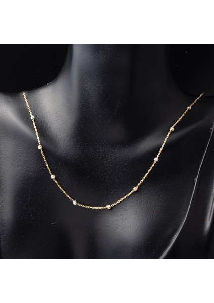 Top Altınlı 14 Ayar Popcorn Zincir Kolye fiyatları