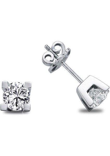 0.26 Karat H-I Vs Pırlanta Tektaş Küpe W2PE3312-2