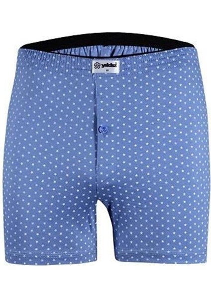 Erkek Pamuklu Havlubel Düğmeli Desenli Boxer 43 - 6 Adet fiyatları