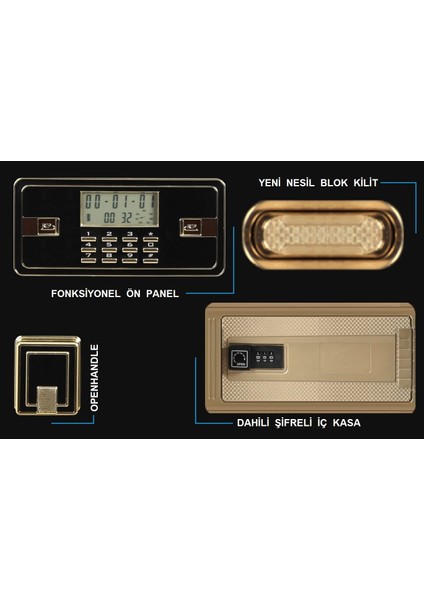 ISC60YH Special Edition Büyük Boy Çelik Para Kasası - Değerli Eşya ve Mücevher Kasası