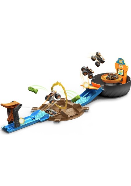 GVK48 Hot Wheels Monster Trucks Akrobasi Tekerleği Oyun Seti