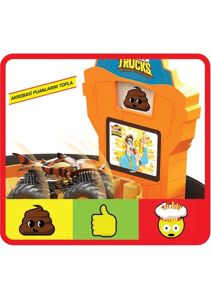 GVK48 Hot Wheels Monster Trucks Akrobasi Tekerleği Oyun Seti