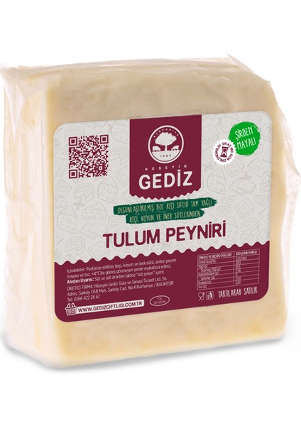 Olgunlaştırılmış Tam Yağlı Keçi Tulum Peyniri 500 gr