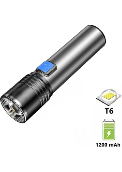 HT-015 Mini Profesyonel Ultra Güçlü T6 LED Zoom Lu El Feneri WT-015