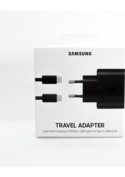 Galaxy S22+ 5g Fast Charging 45W Type-C Şarj Aleti Siyah (Samsung Türkiye Garantili)