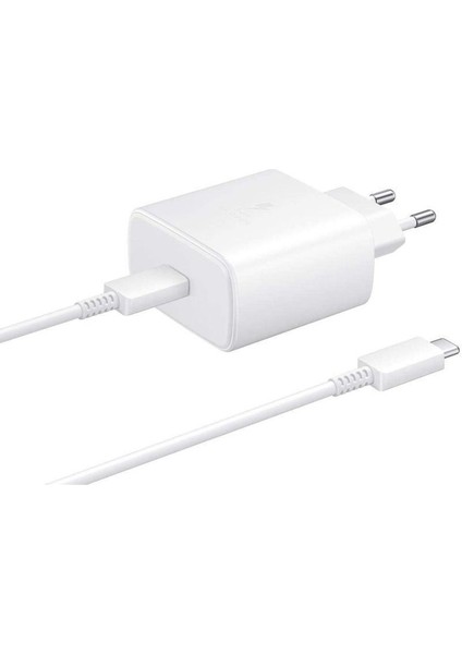 Galaxy S22+ 5g Fast Charging 45W Type-C Şarj Aleti Beyaz (Samsung Türkiye Garantili)