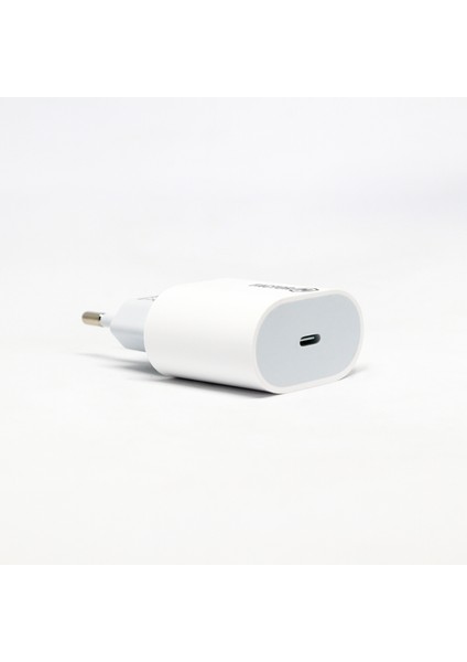 Factor M PD20W Quick Charger 20W Type-C To Lightning 2m Kablolu Şarj Set Beyaz