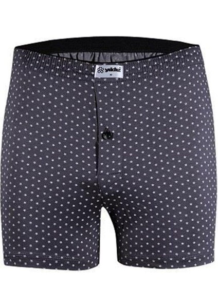 Erkek Pamuklu Havlubel Düğmeli Desenli Boxer 43 - 3 Adet
