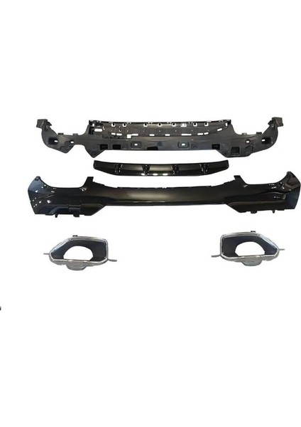 Bmw 4 Serisi G22 M-Tech Için M440I Difüzör + Egzoz Ucu 2020-2022