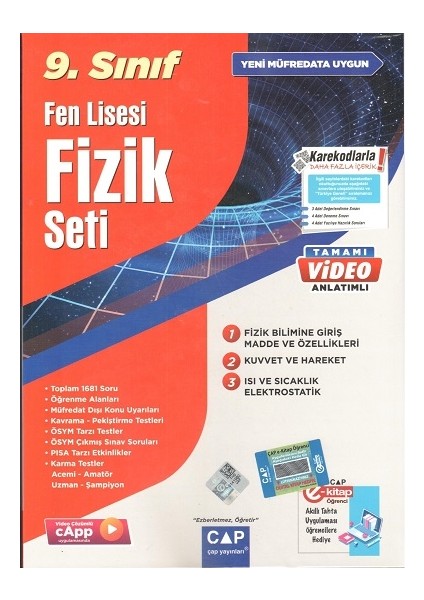 9. Sınıf Fen Lisesi Fizik Seti 2023