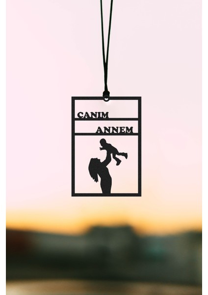Metal Araba Süsü Canım Annem Dikiz Aynası Süsü Hediyelik