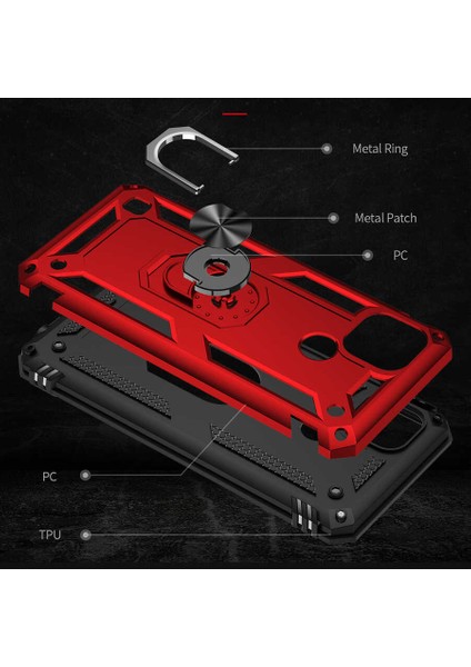 Realme C21 Kılıf Vega Tank Sert Yüzüklü Standlı Zırh Koruma Kapak modelleri