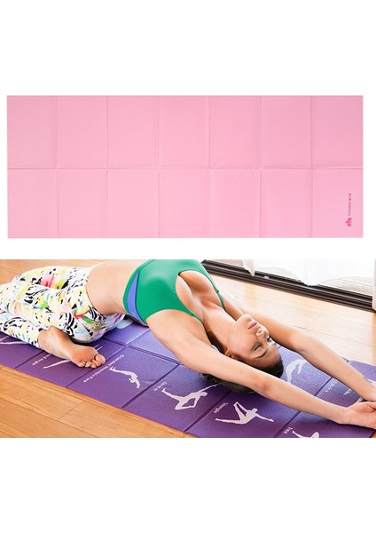 YM15C Portable Fold Yoga Mat Pembe (Yurt Dışından)