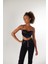 Askılı Saten Shery Crop Siyah 3
