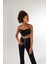Askılı Saten Shery Crop Siyah 5