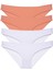 4 Adet Eko Set Likralı Kadın Slip Külot Pudra Beyaz 1