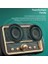 Mini Taşınabilir Kablosuz Hifi Subwoofer Retro Bluetooth Hoparlör Müzik Çalar Hediye Mic ile Stereo Bas USB Şarj Edilebilir Masaüstü (Yurt Dışından) 4