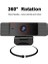 Full Hd 2 K Webcam USB Mic ile Mini Bilgisayar Kamera, Esnek Döndürülebilir, Dizüstü Bilgisayarlar Için, Masaüstü Webcam Kamera Çevrimiçi Eğitim (Yurt Dışından) 3