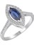 0.23 Karat Pırlantalı Safir Markiz Yüzük PY093 1