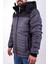 Arny Coat Koyu Gri Günlük Kapüşonlu Şişme Erkek Mont 3