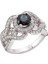 1.18 Karat Pırlantalı Safir Yüzük PYZK019 1