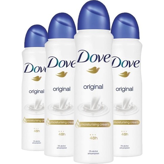 Dove Sprey Deodorant Original Kadın 150 ml x 4 Fiyatı