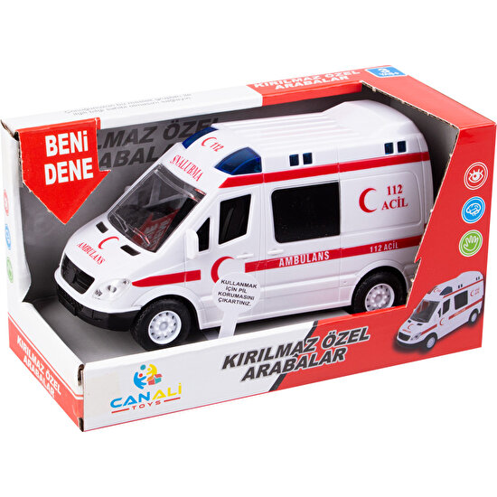 Canali Kırılmaz Ambulans Pilli Işıklı Sesli CNL-9999 3148