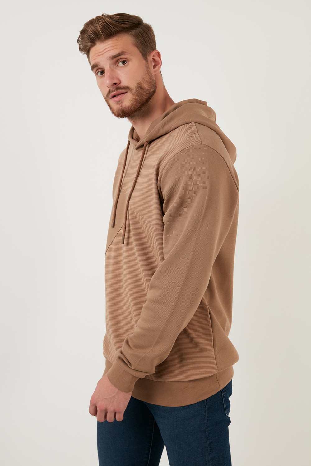 Buratti Regular Fit Kapüşonlu Pamuklu Sweat Erkek Sweat 5905285 görsel 3