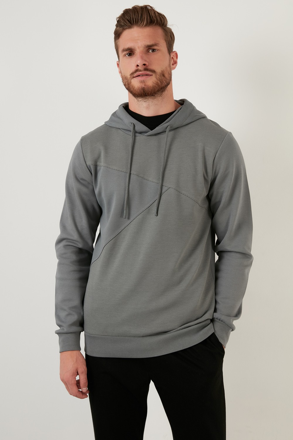 Buratti Regular Fit Kapüşonlu Pamuklu Sweat Erkek Sweat 5905285 görsel 7