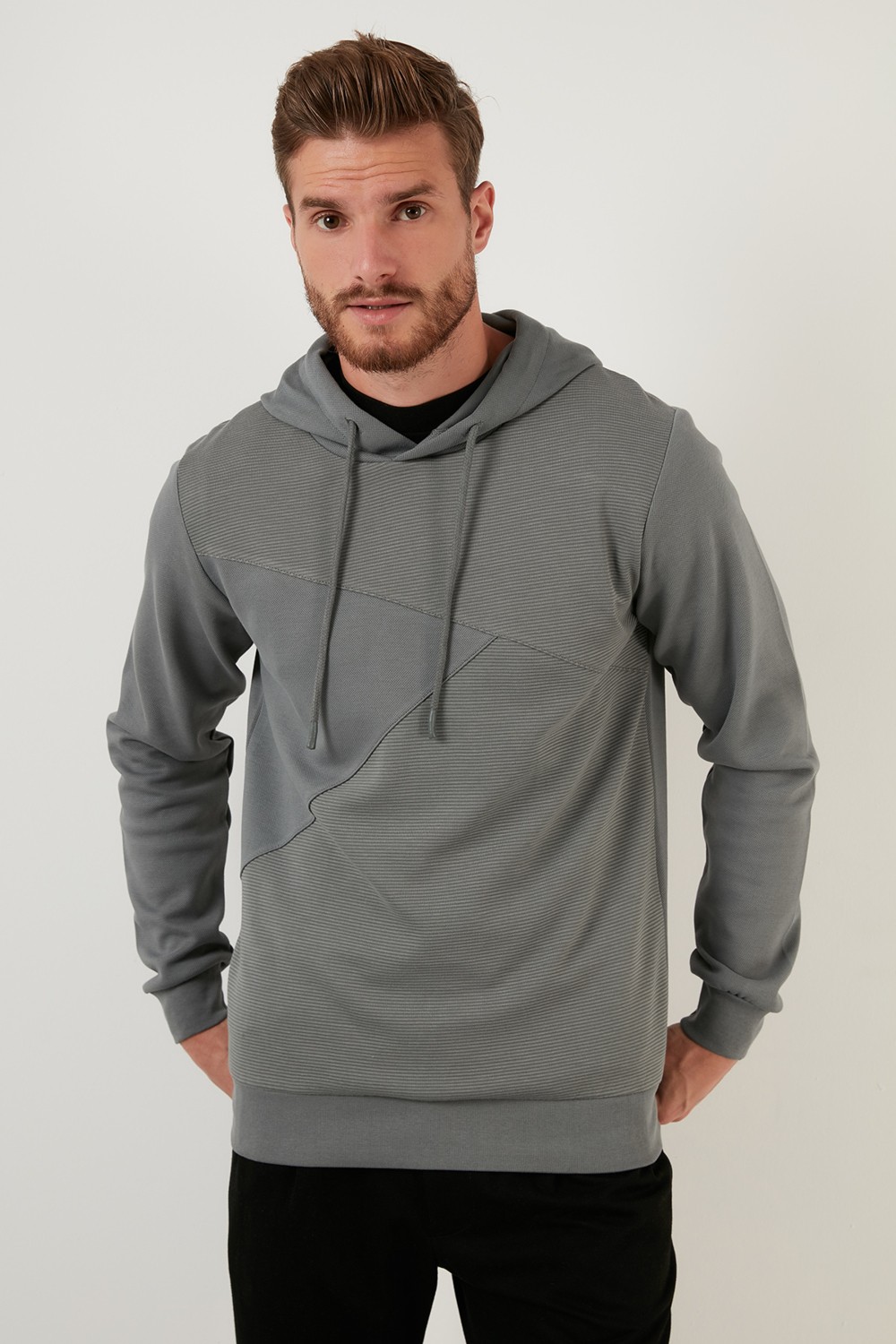 Buratti Regular Fit Kapüşonlu Pamuklu Sweat Erkek Sweat 5905285 görsel 8