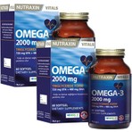 Nutraxin Omega-3 2000 Mg 60 Softgel 2'li Paket Trigliserit Formda Yüksek Kaliteli Takviye