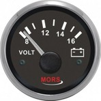 Mors Voltmetre Göstergesi 12V Siyah 5mm