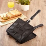 Lavonni Ocakchef Döküm Ocak Üstü El Tost Makinesi 26x20 Cm Maxi Boy Çıtır Tost Tavası