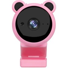 Xinh 1080 P Masaüstü Dizüstü Bilgisayar USB Kamera Fiş ve Mikrofon (Pembe) ile Oyna (Yurt Dışından)