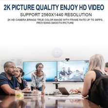 Xinh 2 K Webcam Full Hd USB Web Kamerası Mikrofonlu Computer Pc Web Kamerası Live Yayın Video Arama Için (Yurt Dışından)