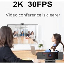 Xinh Full Hd 2 K Webcam USB Mic ile Mini Bilgisayar Kamera, Esnek Döndürülebilir, Dizüstü Bilgisayarlar Için, Masaüstü Webcam Kamera Çevrimiçi Eğitim (Yurt Dışından)