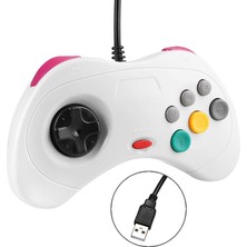 Zsunsky Shop Usb Computer Game Handle Controller For Sega Saturn (Beyaz) (Yurt Dışından)