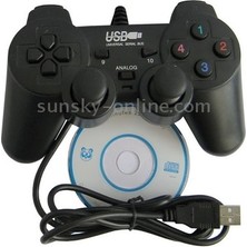 Zsunsky Shop Çift Şok Pc Usb Tek Gamepad (Siyah) (Yurt Dışından)