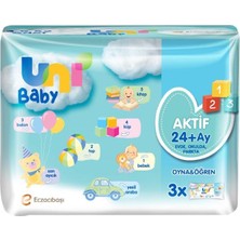 Uni Baby Aktif Oyna Öğren 3'lü Islak Mendil 156 Yaprak