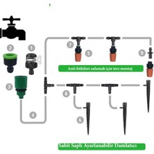 Melek Store Buffer® 15 Metre Bahçe Damlama Sulama Sistemi Seti Hortum ve Ek Parçaları