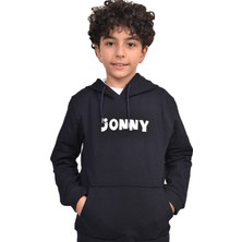 Jonny Kids Baskili Kapşonlu Sweatshirt