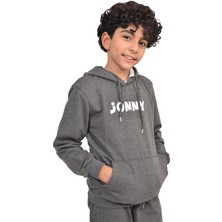 Jonny Kids Baskili Kapşonlu Sweatshirt