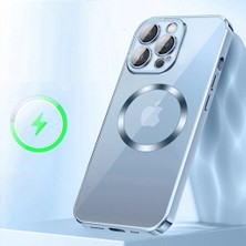 MTK Moveteck Apple Iphone 11 Uyumlu Kılıf Kamera Koruma Çıkıntılı Magnetik Magsafe Şarj Tutucu Case