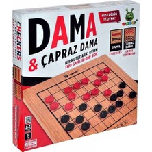 Woody KR096 Woody, 1 Kutuda 2 Oyun - Dama & Çapraz Dama / +3 Yaş