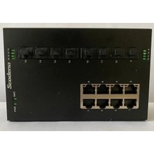 Scodeno Scodone 8 Port Bakır 8*10/100/1000 8*1000 Port Fiber Girişli 16 Port Endüstriyel Yönetilebilir Poe Switch