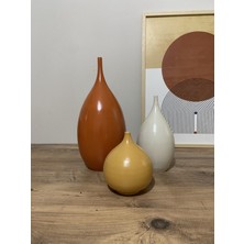 Migo Home Seramik Vazo Üçlü Set