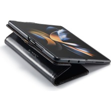 Lnobern Retro Tarzı Cüzdan Kılıf Samsung Galaxy Z Fold4 ile Uyumlu