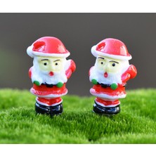 10PCS Minyatür Mikro Peyzaj Reçine Dekorasyon Zanaat Dekorasyonu Noel Baba