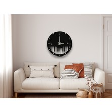 Dekadron Piyano Metal Duvar Saati