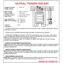 Metess MR-200 Dijital Termik Rölesi